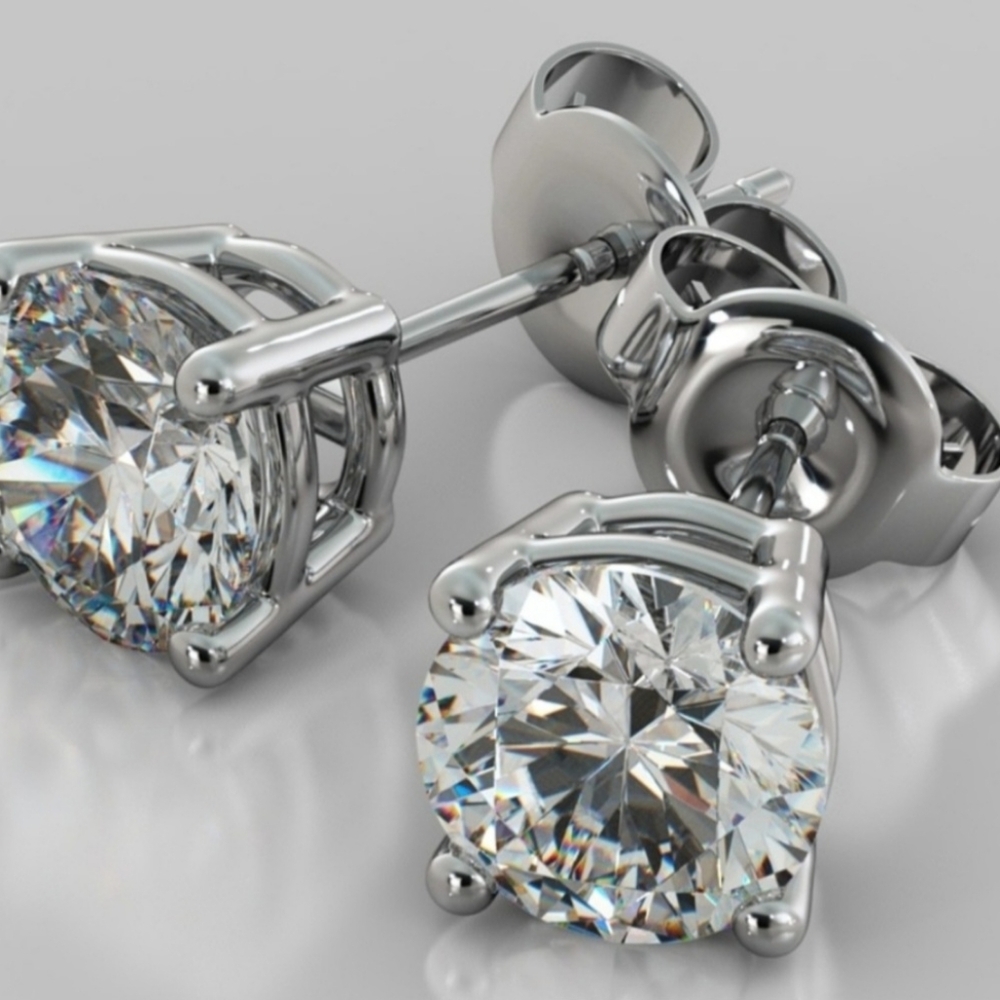 Elegant 6ct Certified Moissanite Silver Stud Earrings - Picture 5 of 10